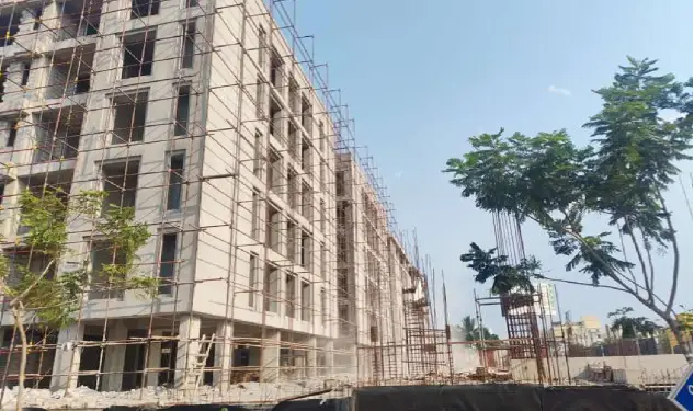 InfoGraphic of Nutech Central Park Front Elevation Construction Updates