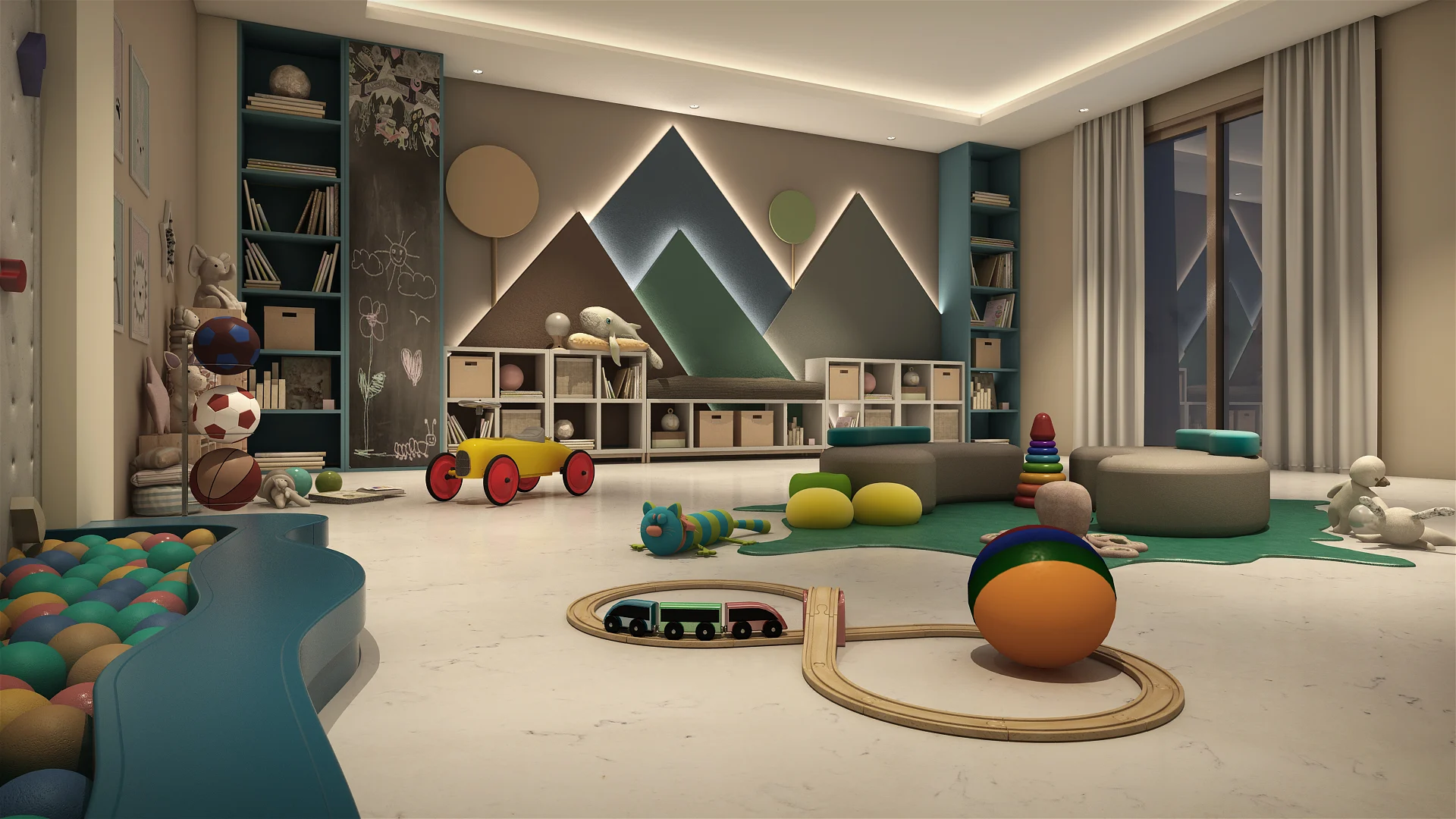 Indoor kids creche at Porur apartments with playful design and amenities for families living in modern flats